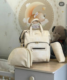 خرید کیف نوزاد تمام چرم کرم