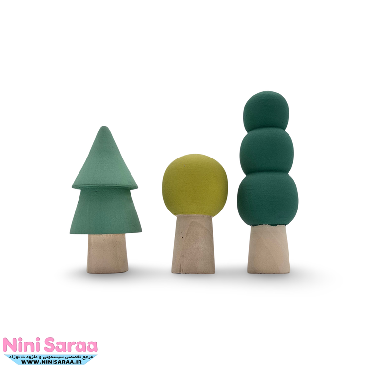 خرید 3 درخت چوبی نوزاد طرح گاردن