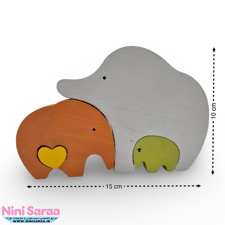 فیل چوبی نوزاد سیسمونی نوزاد