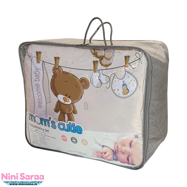 خرید آنلاین روتختی هفت تکه تخت نوزاد خرس تدی