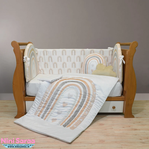 خرید سرویس روتختی 7 تکه نوزاد طرح رنگین کمان