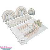 خرید آنلاین ست روتختی گارد دار تخت نوزاد طرح رنگین کمان مامز کیوتی