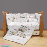 خرید سرویس روتختی 7 تکه نوزاد دخترانه طرح زرافه