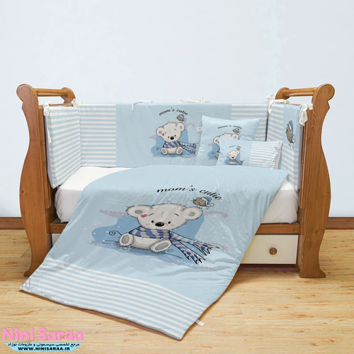 خرید سرویس روتختی 7 تکه نوزاد پسرانه طرح کوالا