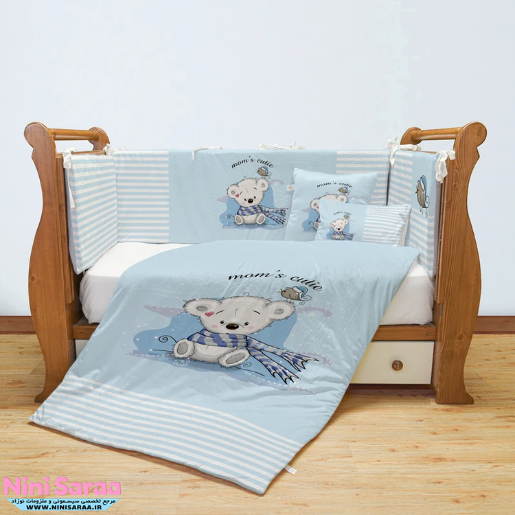 خرید سرویس روتختی 7 تکه نوزاد پسرانه طرح کوالا