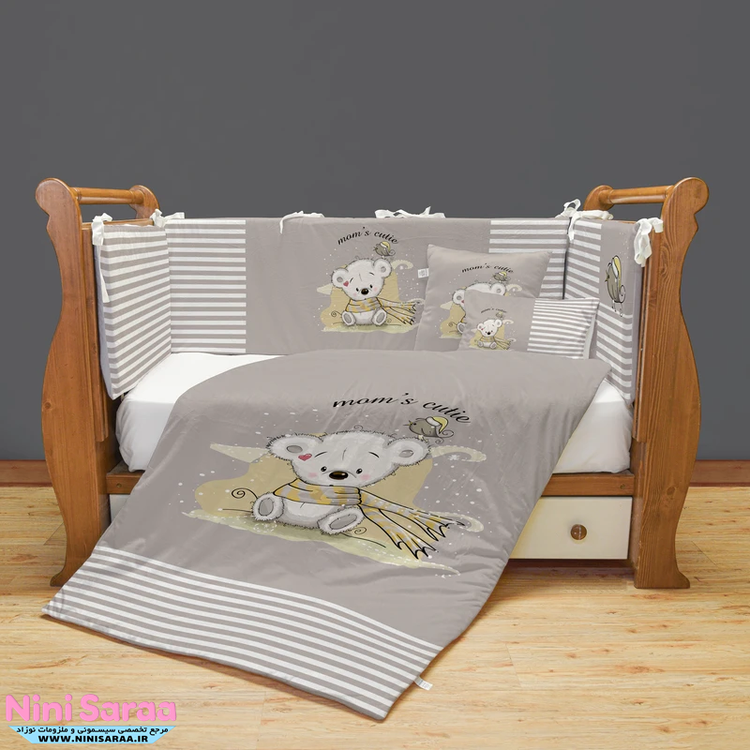 خرید سرویس روتختی 7 تکه نوزاد طرح کوالا