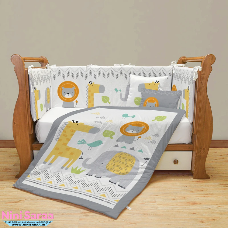 خرید سرویس روتختی نوزاد طرح فیل و زرافه