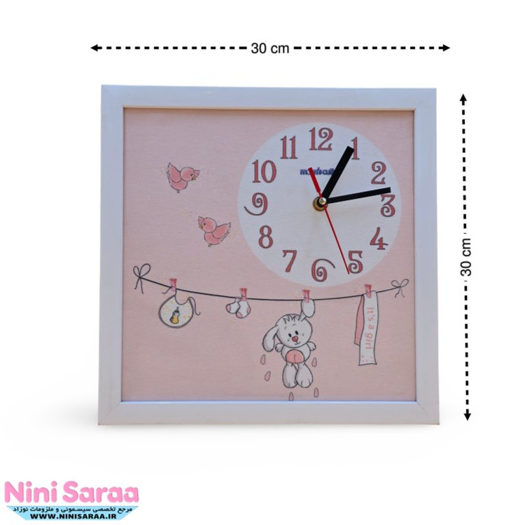 خرید ساعت اتاق کودک خرگوش