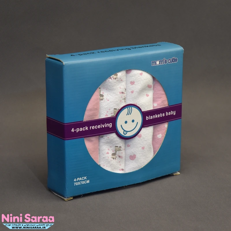 کهنه بهداشتی پا خشک کن نوزاد زرافه صورتی کرم