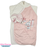 خرید آنلاین سرویس و ست حوله نوزاد مامز کیوتی