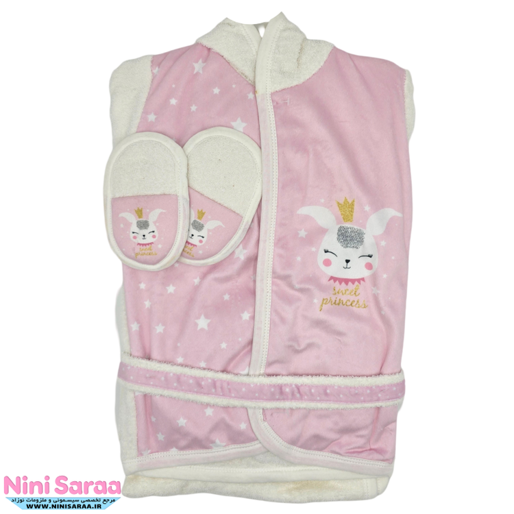 خرید آنلاین سرویس و ست حوله نوزاد مامز کیوتی