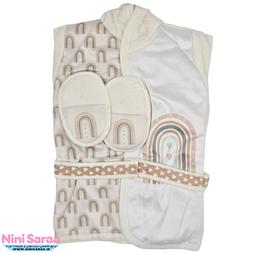 خرید آنلاین سرویس و ست حوله نوزاد مامز کیوتی