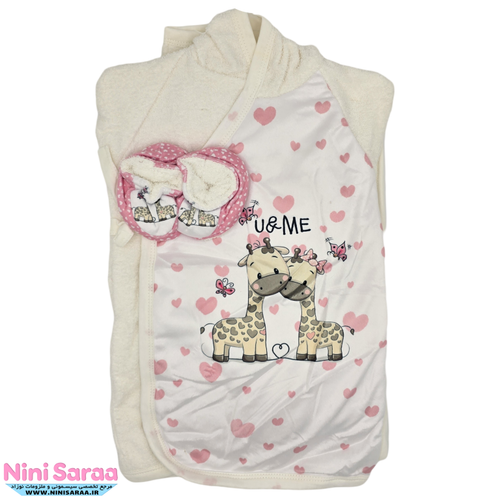 خرید آنلاین سرویس و ست حوله نوزاد مامز کیوتی