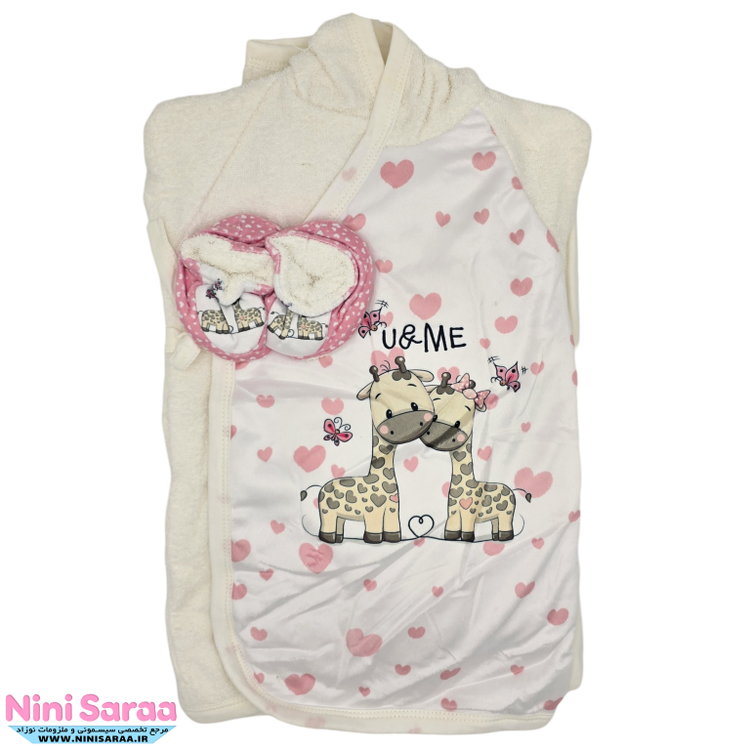 خرید آنلاین سرویس و ست حوله نوزاد مامز کیوتی