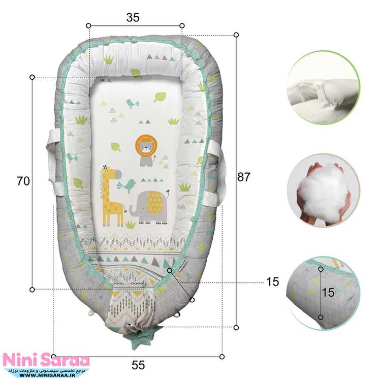 لیست قیمت ست کامل تشک لبه دار سیسمونی نوزاد