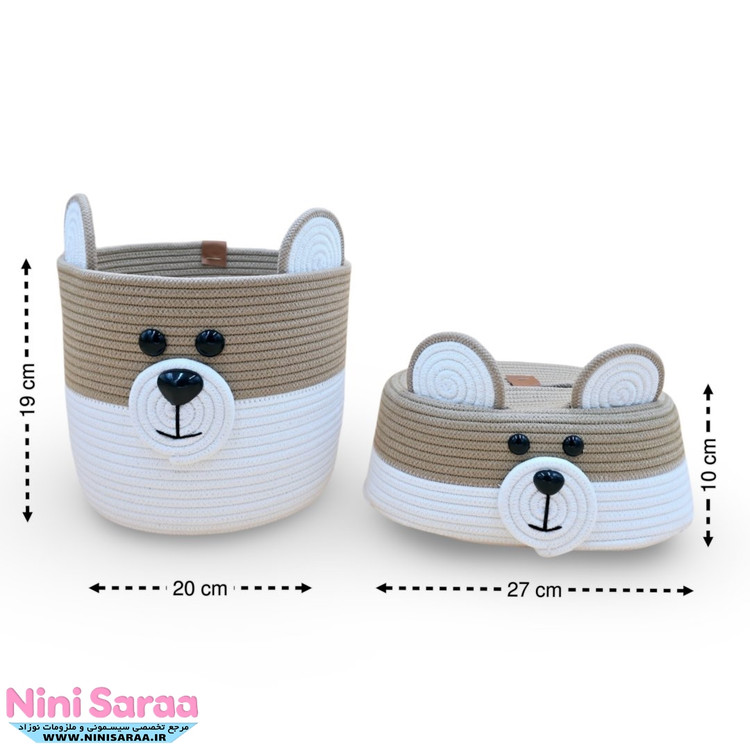 سطل و جا دستمال اتاق کودک خرس تدی