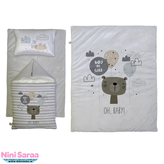 خرید سرویس پتو تشک و قنداق نوزاد خرس کرم تدی