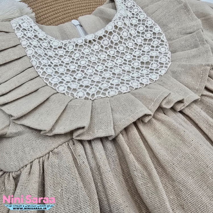 سفارش آنلاین سارافون گیپوری دخترانه سیسمونی