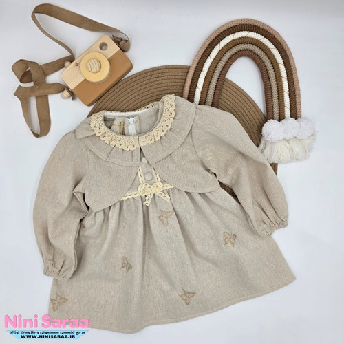 خرید کت و سارافون نوزادی مجلسی دخترانه