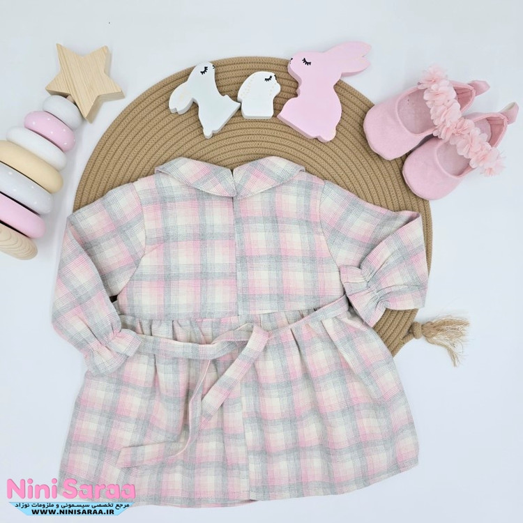 سفارش آنلاین پیراهن چهارخانه دخترانه مجلسی