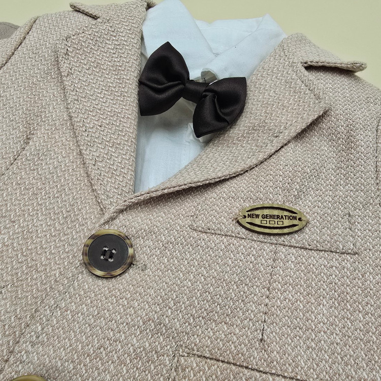 خرید آنلاین کت و شلوار و پاپیون پسرانه نوزادی ترک