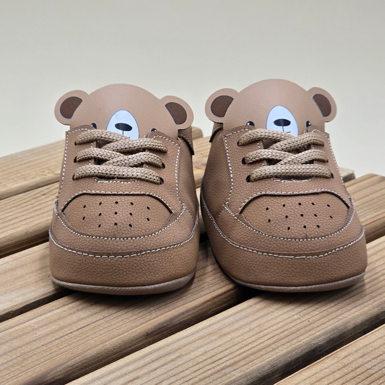 خرید آنلاین پاپوش نوزادی عروسکی خرس تدی کرم بندی نوزادی با کیفیت