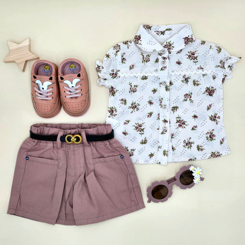 خرید شومیز و شلوارک تابستانی دخترانه تا ۲ سال
