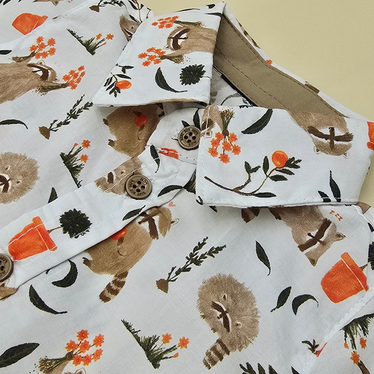 خرید آنلاین استین کوتاه نوزادی با شلوارک شیک تابستانی پسرانه