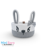 خرید سبد کودک خرگوش طوسی