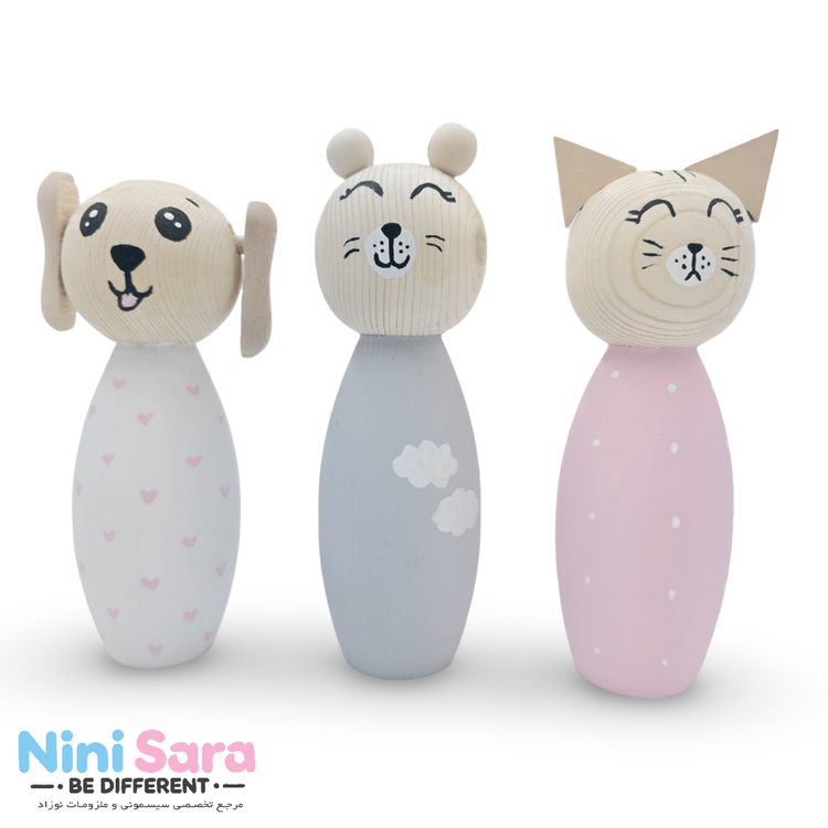 قیمت بولینگ حیوانات چوبی سیسمونی نوزاد
