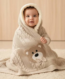 پتو بافت کلاهدار نوزادی