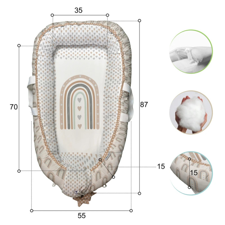 خرید تشک لبه دار نوزاد رنگین کمان