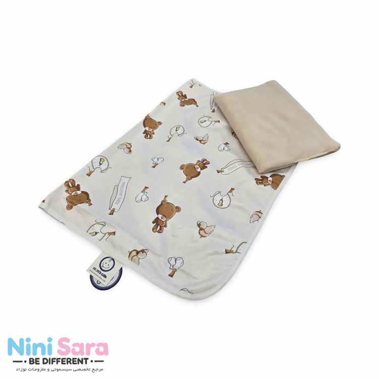 زیرانداز تعویض پوشک نوزاد مدل خرس تدی