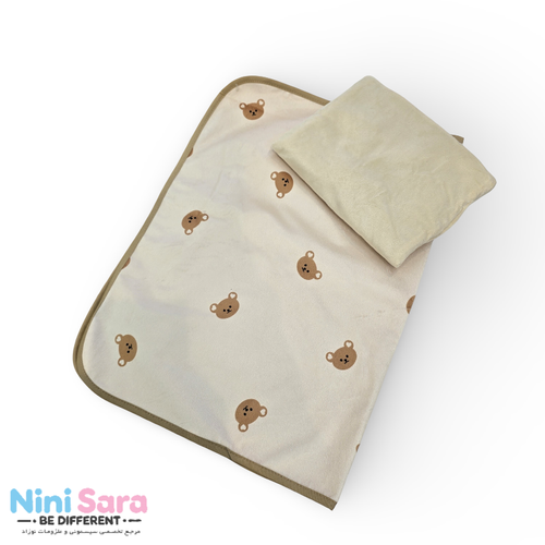 زیرانداز تعویض پوشک نوزاد مدل خرس تدی