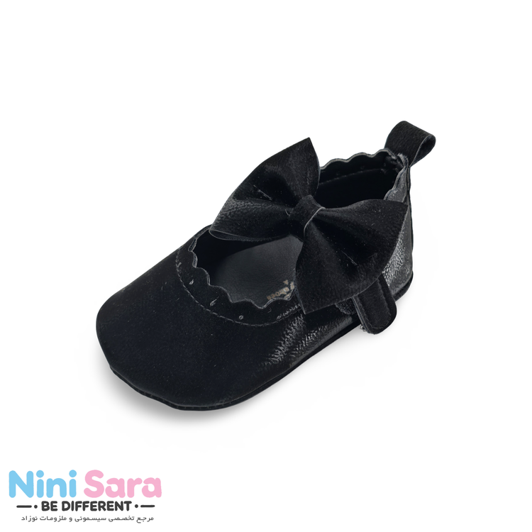 خرید پاپوش نوزادی دخترانه مشکی شیک