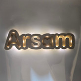 ساخت تابلو اسم نوزاد چراغدار