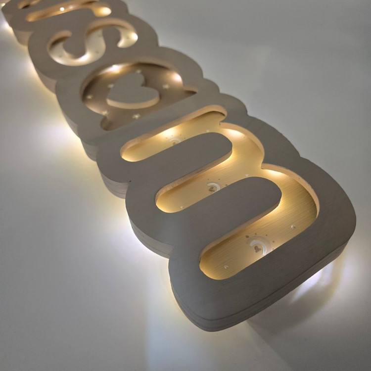 خرید تابلو اسم نوزاد چراغدار