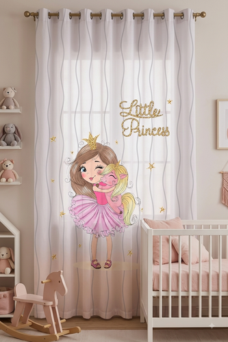 پرده اتاق کودک مامزکیوتی طرح پرنسس تکشاخ Little Princess